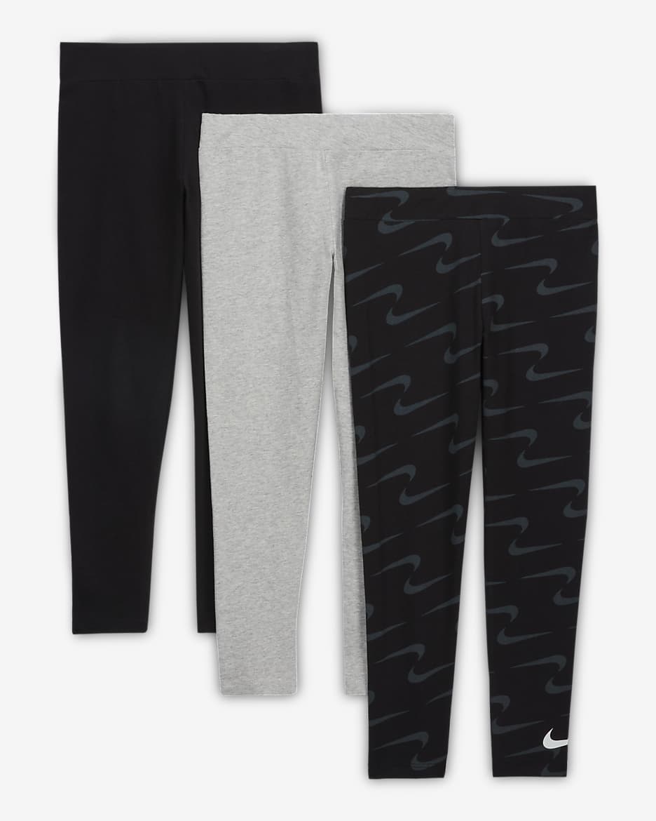 Nike Little Kids Leggings 3 pack Black